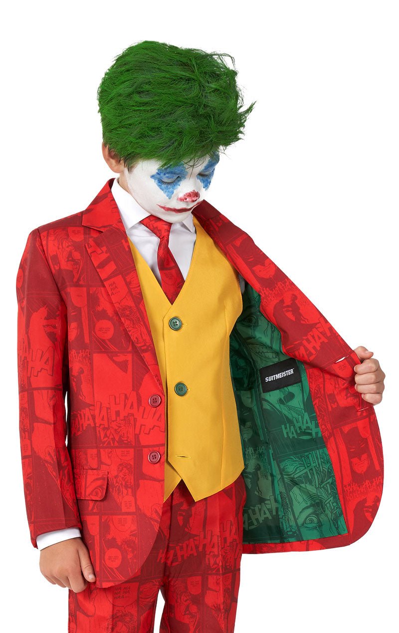 Kids Scarlet Joker Suit - Opposuit - Fancydress.com