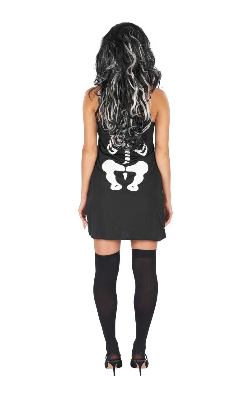 Ladies Skeleton Bones Dress - Fancydress.com