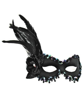 Loire Black Facepiece - Fancydress.com