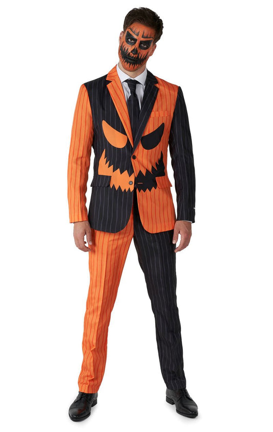 Mens Jack-O Pinstripe Halloween OppoSuit - Fancydress.com