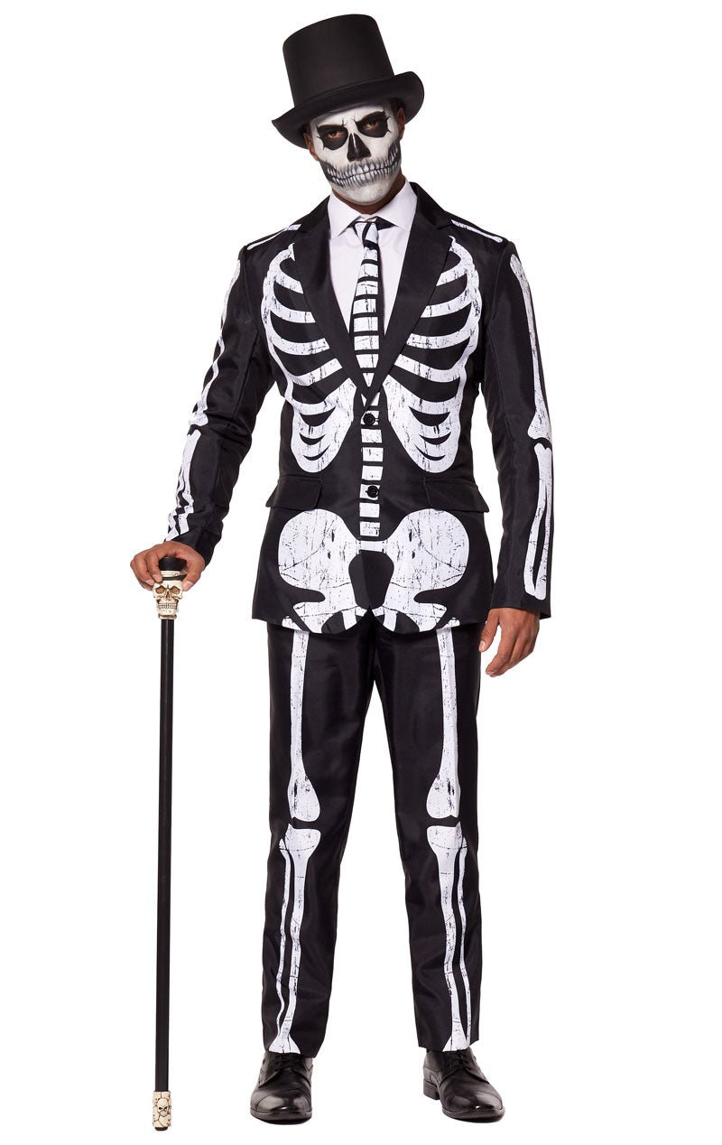 Mens SuitMeister Skeleton Grunge Suit - Fancydress.com