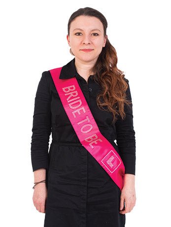 Pink Bride To Be Diamante Sash - Fancydress.com