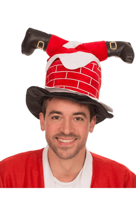 Santa Stuck in Chimney Hat - Fancydress.com