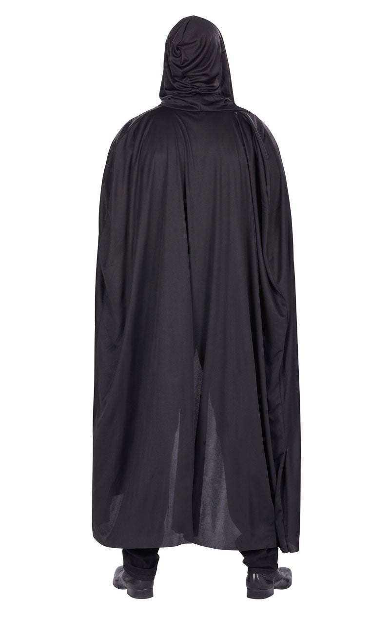 Unisex Black Hooded Cape - Fancydress.com