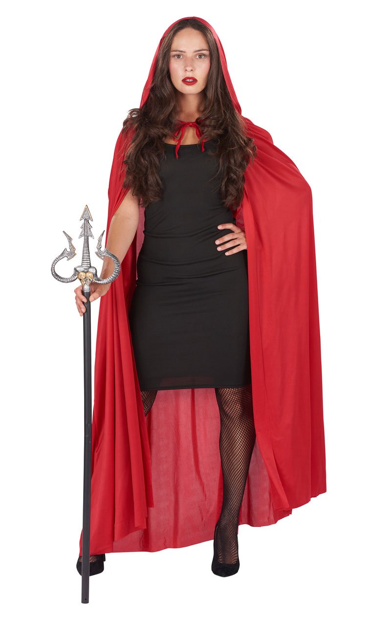 Unisex Red Hooded Cape - Fancydress.com