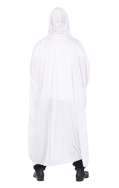 Unisex White Hooded Cape - Fancydress.com