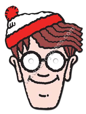 Where's Wally Facepiece - Fancydress.com