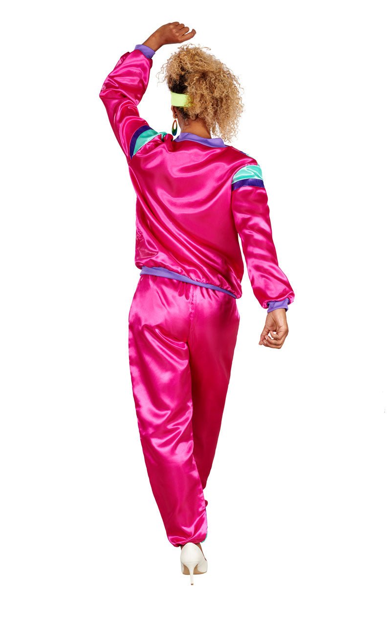 Womens 80s Pink Shellsuit Costume - Fancydress.com