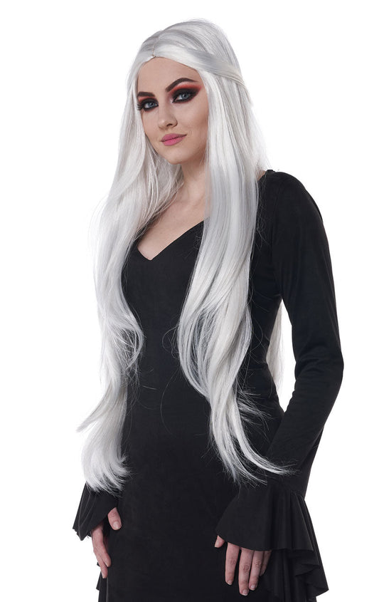 Womens White Extra Long Cosplay Wig - Fancydress.com